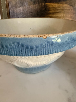 Set of 2 Antique Blue Salt-Glazed Wedding Ring Bowls