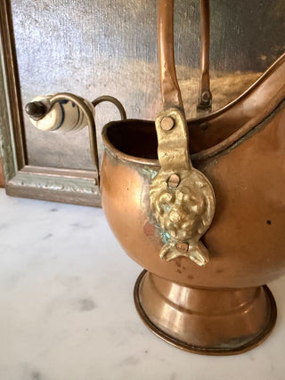 Small Copper Coal Scuttle
