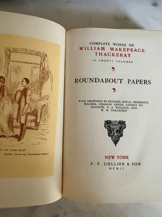 Antique "Roundabout Papers" Hardcover Book