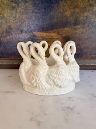 Holland Mold Ceramic Swan Centerpiece