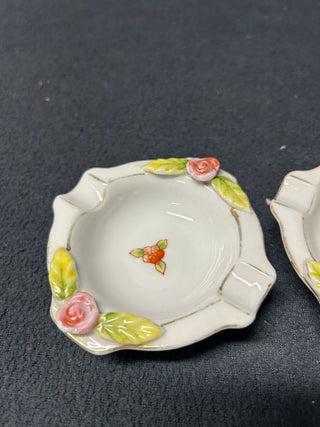 Hand-painted floral trinket dish