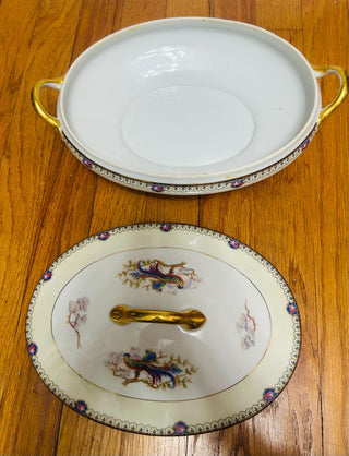 Vintage "Gold Pheasant" Covered Serving Dish