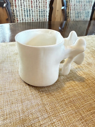 Ceramic lumbar vertebrae coffee mug
