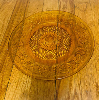 Vintage Amber Plate