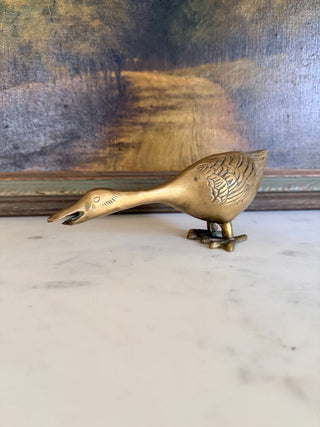 Brass Goose Figurine