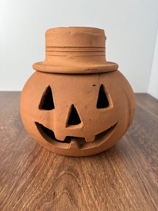 Terra Cotta Jack-O-Lantern