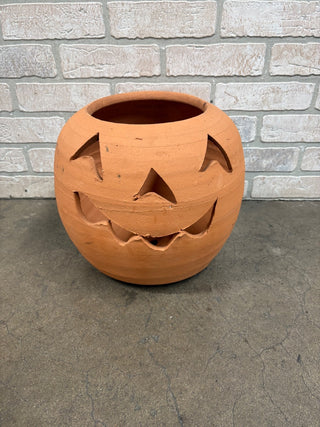 Terra Cotta Jack-O-Lantern  Pot