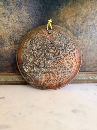 Antique Middle Eastern Copper Wall Plate