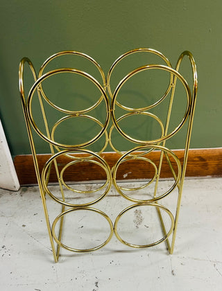 Vintage Gold Wine Rack