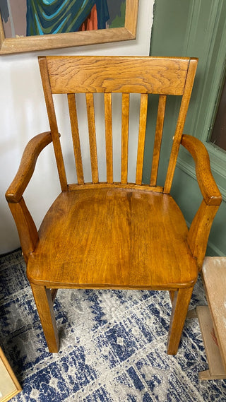 Oak Banker’s Chair (23" x 20" x 36")