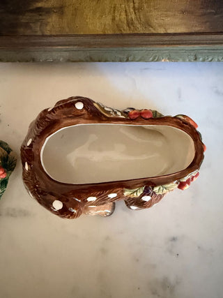 Fitz & Floyd "Snowy Woods Deer" Covered Dish