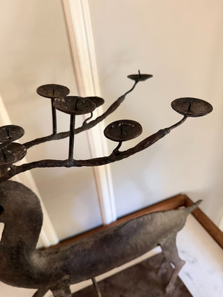 Iron Reindeer Candelabra