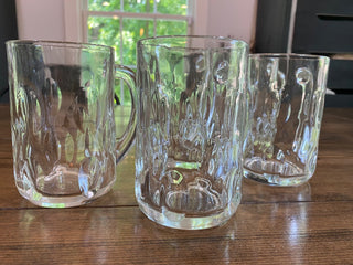 5pc Anchor Hocking Thumbprint Beer Mug