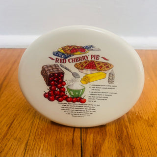 Vintage Ceramic Cherry Pie Recipe