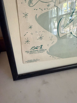 Framed "Frosty the Snowman" Sheet Music