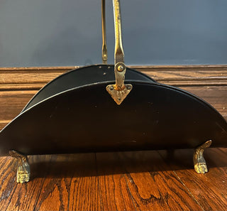 Vintage Metal and Brass Footed Log Holder