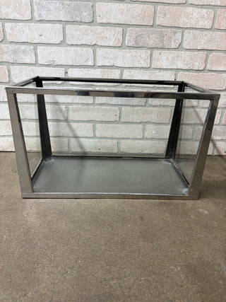 Mid Century Chrome Metalcraft & Glass 10 Gallon Aquarium