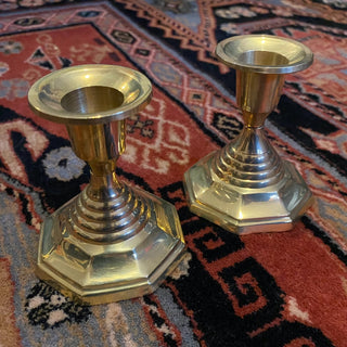 Brass Candle Stick Holders Set of 2