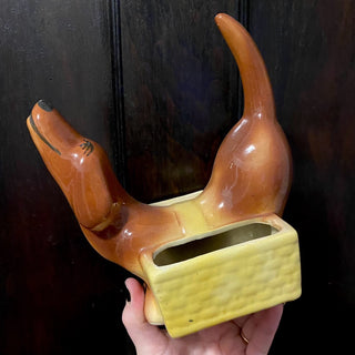 Vintage A.L. Hirsch “Rover” Dachsund Dresser Caddy