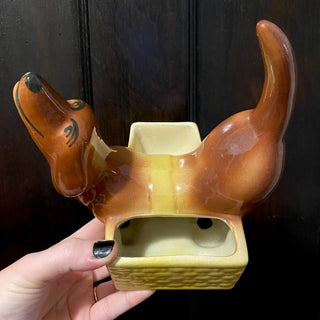 Vintage A.L. Hirsch “Rover” Dachsund Dresser Caddy