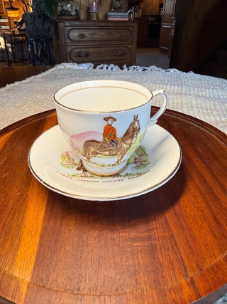Vintage Royal Canadian Mounty Cup & Saucer by Taylor & Kent