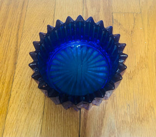 Vintage Cobalt Blue Glass Bowl or Ashtray