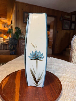 Vintage Japanese Vase Lotus Flower 12" Tall