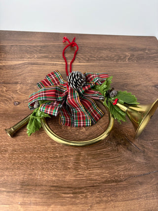 Xmas Addorned Brass Horn