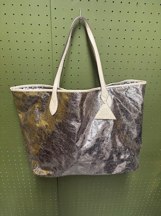Sorial Metallic Tote Handbag