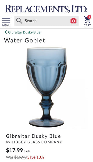 6pc Libbey Gibraltar Goblets