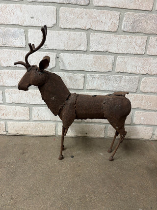 Rustic Metal Deer Sculpture