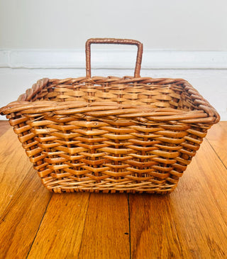 Vintage Style Hanging Wicker Basket