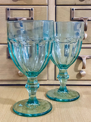 2pc Libbey Gibraltar Goblets