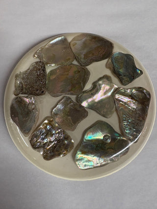 Vintage Abalone Shell & Acrylic Trivet