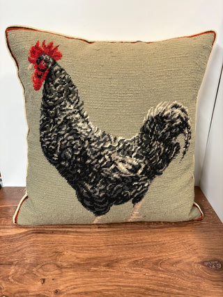 Maran Chicken Needlepoint Pillow