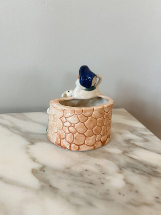 "Made in Japan" Child & Lamb Ceramic Planter