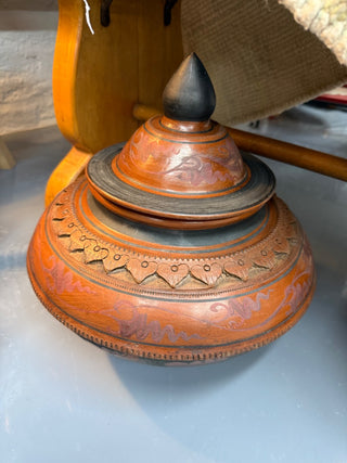 Terra Cotta Urn w/Lid
