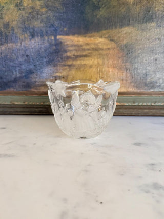 Mikasa Holiday Lights 3 1/4" Crystal Candleholder w/ Angels