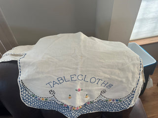 Vtg Embroidered ‘Tablecloths’ Storage Cloth