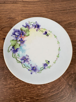Vintage Violet Painted Dish