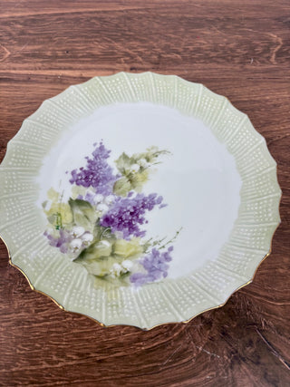 Vintage Lilac Painted Limoges Plate