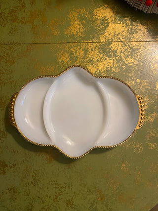 Vintage Fire King Milk Glass Serving Dish