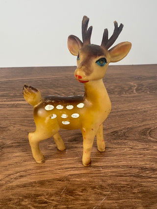 Vintage 60’s Rubber Reindeer Figurine
