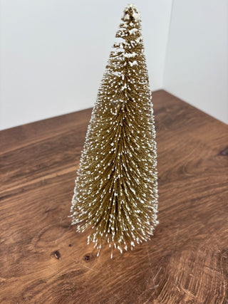9 in Gold Bottle Brush Tree