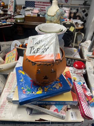 Jack-O-Lantern Open Bowl-Metal-New