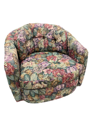 Lilac Forest Texturized Swivel Bucket Chair