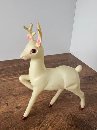 Vintage Celluloid Prancing Reindeer