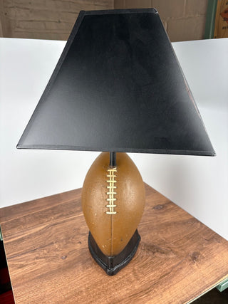 Vintage Anne’s Ceramic Inc Ceramic Football on Tee Lamp with Black  Shade