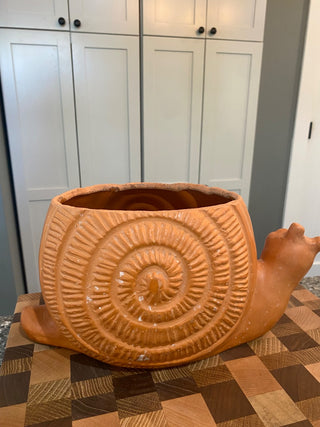 Large Terracotta Snail Planter