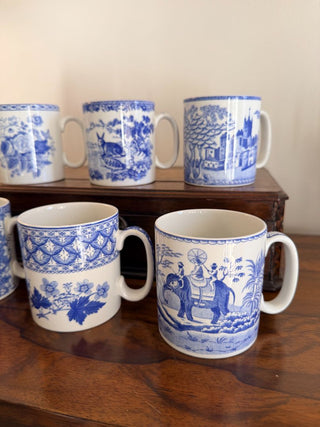 Set of 6 The Spode Blue Room Collection Mugs